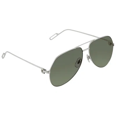 Cartier Green Pilot Men's Sunglasses Ct0110s 008 62 In Gray