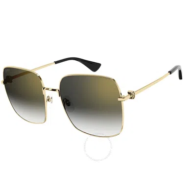 Cartier Acetate Gold Sunglasses In Gold/gray Gradient