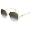Cartier Grey Hexagonal Ladies Sunglasses Ct0470s 004 57 In White