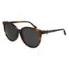 Cartier Grey Oval Ladies Sunglasses Ct0003sa 003 55