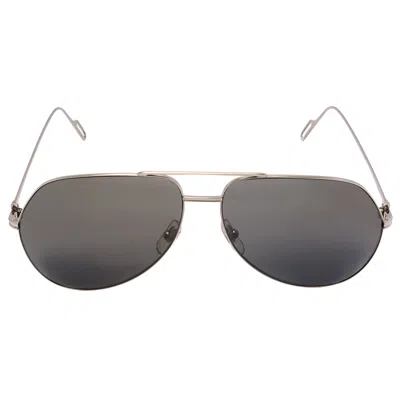 Cartier Grey Pilot Unisex Sunglasses Ct0110s 013 62 In Gold