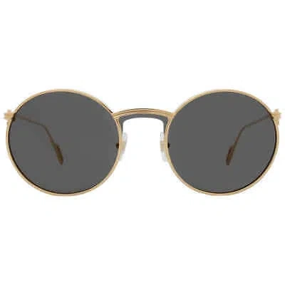 Pre-owned Cartier Grey Round Ladies Sunglasses Ct0274s 001 99 Ct0274s 001 99 In Gray