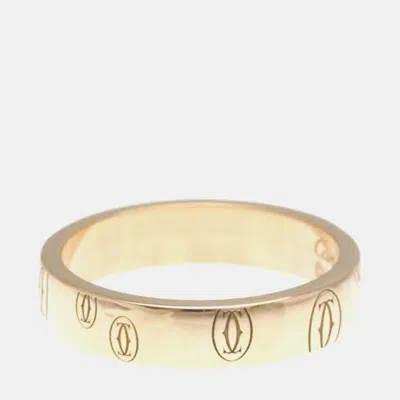 Pre-owned Cartier Happy Birthday 18k Rose Gold Band Ring Eu 51