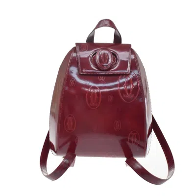 Pre-owned Cartier Happy Birthday Patent Leather Burgundy Patent_leather Backpack Bag ()