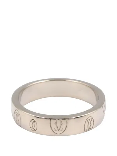 Pre-owned Cartier Happy Birthday Ring In Silver