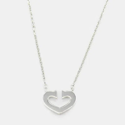 Pre-owned Cartier Heart 18k White Gold Pendant Necklace