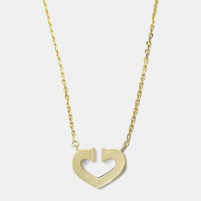 Pre-owned Cartier Heart 18k Yellow Gold Pendant Necklace