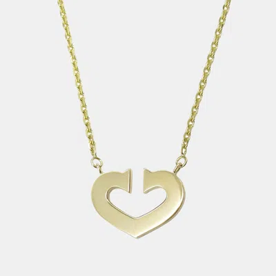 Pre-owned Cartier Heart 18k Yellow Gold Pendant Necklace
