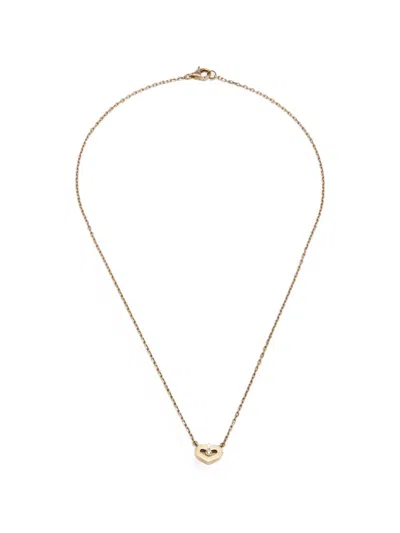 Pre-owned Cartier Heart C De  Diamond Necklace In Pink