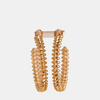 Pre-owned Cartier Hoop Rose Gold Earrings Small Model