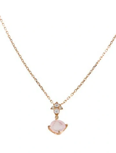 Pre-owned Cartier Inde Mystérieuse Lotus Necklace, 15.75" In Multi