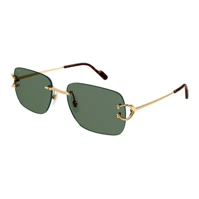 Cartier Stylish Tan Sunglasses For Men In Indeterminate