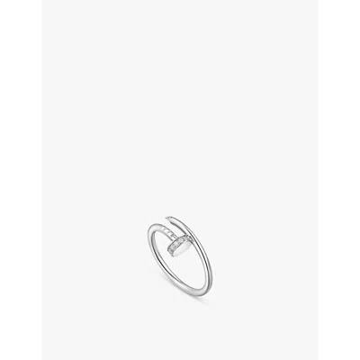 Cartier White Gold Juste Un Clou 18ct White-gold And 0.08ct Brilliant-cut Diamond Ring