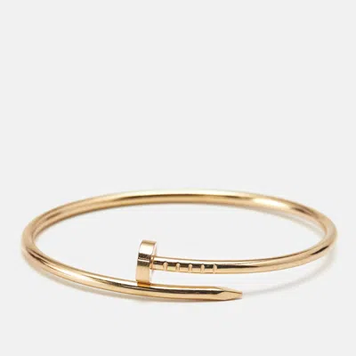 Pre-owned Cartier Juste Un Clou 18k Rose Gold Small Model Bracelet