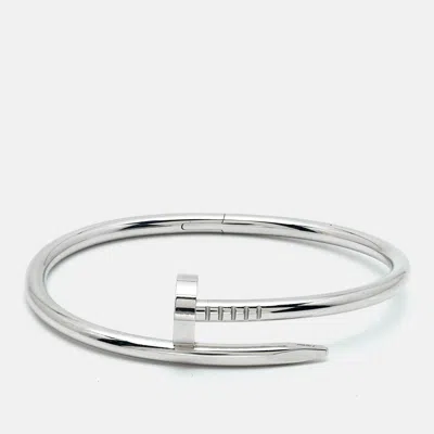 Pre-owned Cartier Juste Un Clou 18k White Gold Bracelet 16