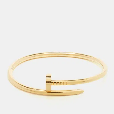 Pre-owned Cartier Juste Un Clou 18k Yellow Gold Bangle Bracelet 17
