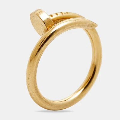 Pre-owned Cartier Juste Un Clou 18k Yellow Gold Ring Size 58