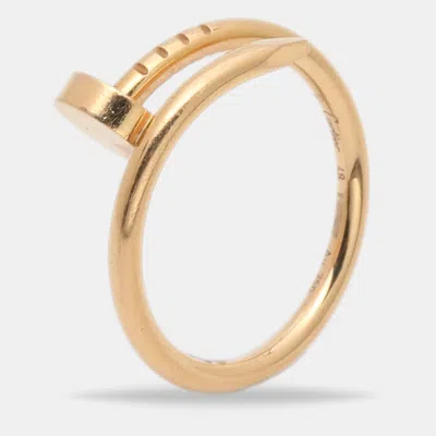 Pre-owned Cartier Juste Un Clou 18k Yellow Gold Small Model Ring Size 48