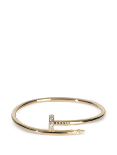 Pre-owned Cartier Juste Un Clou Diamond Bracelet In Gold