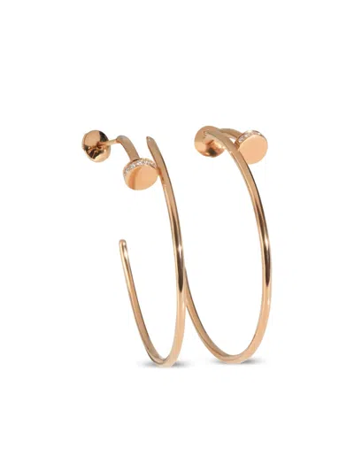 Pre-owned Cartier Juste Un Clou Hoop Earrings In Gold