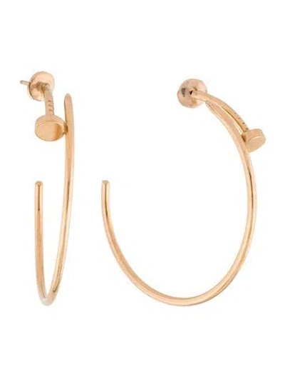 Pre-owned Cartier Juste Un Clou Hoop Earrings, Large Model In Multi