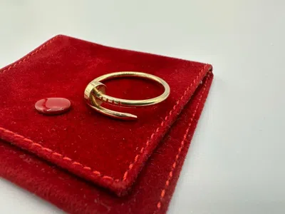 Pre-owned Cartier Juste Un Clou Ring Sm In Yellow Gold