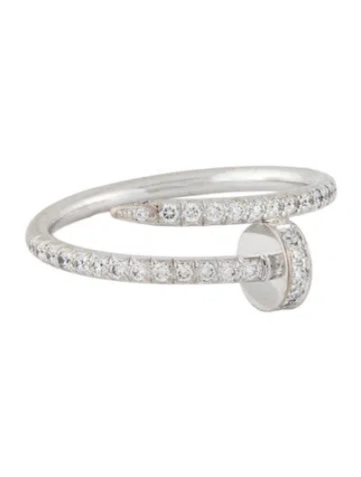 Pre-owned Cartier Juste Un Clou Ring, Small Model, Half-pavéd In Multi