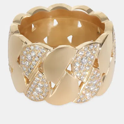 Pre-owned Cartier La Dona 18k Yellow Gold Diamond Ring Eu 52