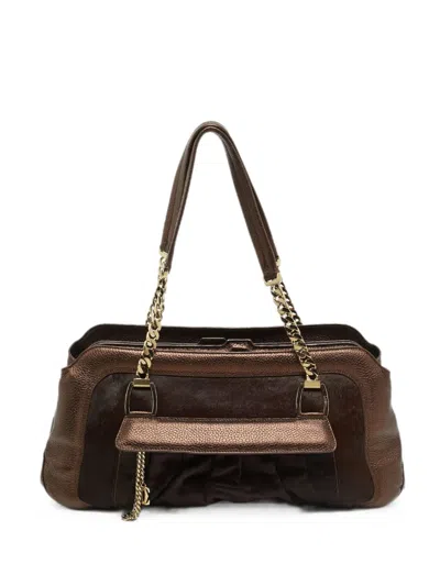 Pre-owned Cartier La Dona Shoulder Bag In Brown