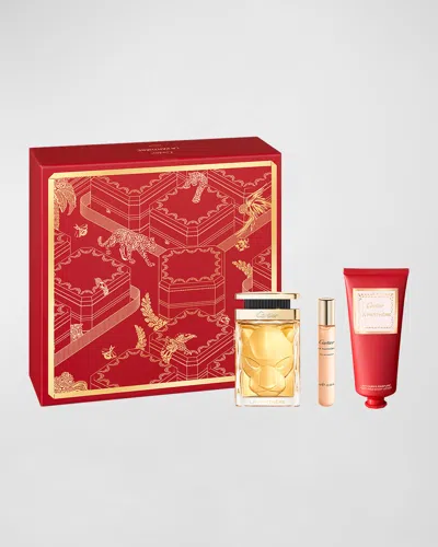Cartier La Panthere Parfum And Lotion Set In White
