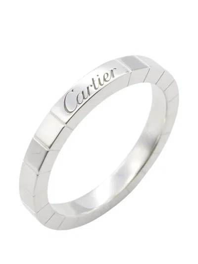 Pre-owned Cartier La Raniere Logo Ring In Silver