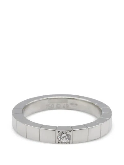 Pre-owned Cartier Lanier Diamond Ring In Silver