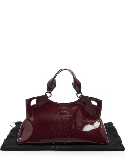 Pre-owned Cartier Large Marcello Tote Bag In Red