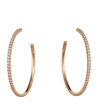 Cartier Large Rose Gold And Diamond Étincelle De  Hoop Earrings