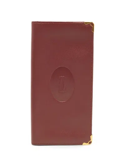 Pre-owned Cartier Le Must De  Long Wallet In Red