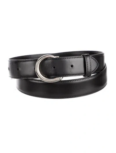 Pre-owned Cartier Leather Belt In Black
