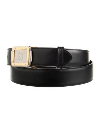 Pre-owned Cartier Leather Belt In Black/brown