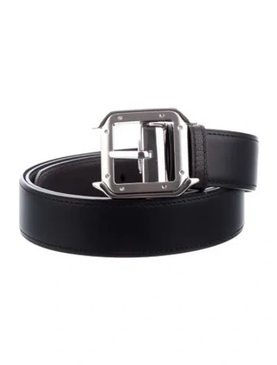 Pre-owned Cartier Leather Belt Kit In Black
