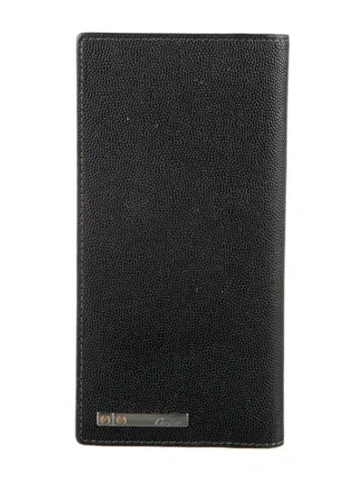 Pre-owned Cartier Leather Bifold Wallet In Black