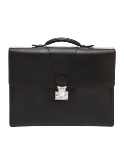 Pre-owned Cartier Leather Briefcase In Black