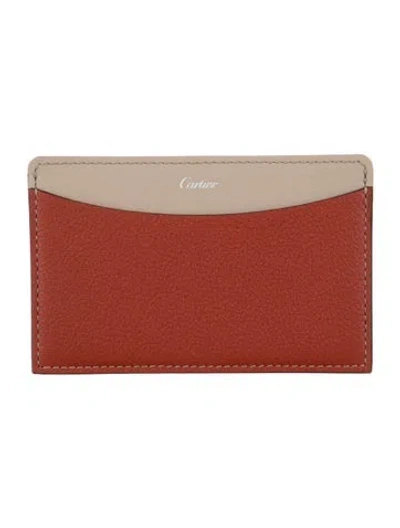 Pre-owned Cartier Leather Card Holder
