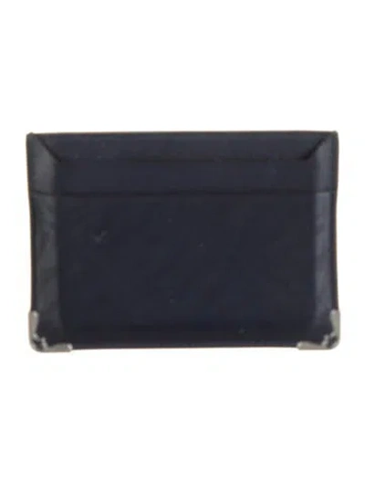 Pre-owned Cartier Leather Card Holder In Blue