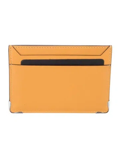 Pre-owned Cartier Leather Card Holder In Orange