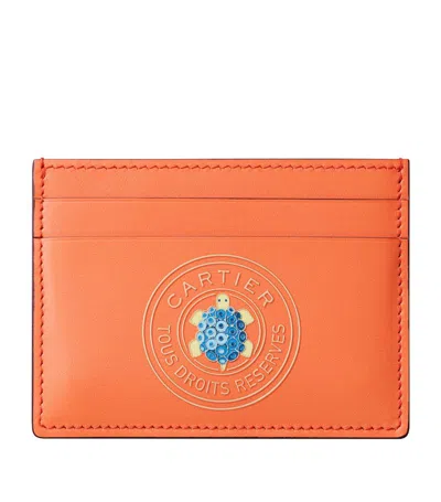 Cartier Apricot Characters Leather Card Holder