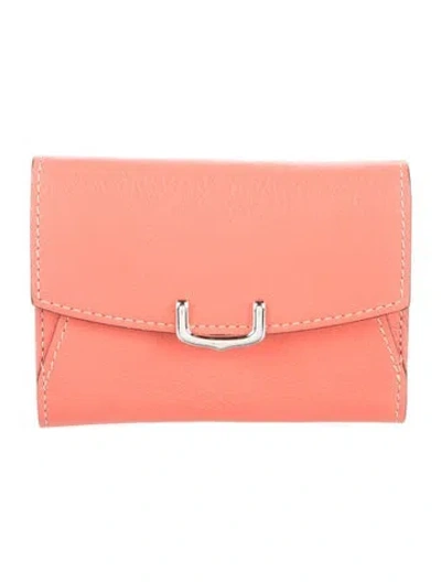 Pre-owned Cartier Leather Compact Wallet In Red