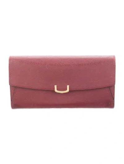 Pre-owned Cartier Leather Continental Wallet In Red