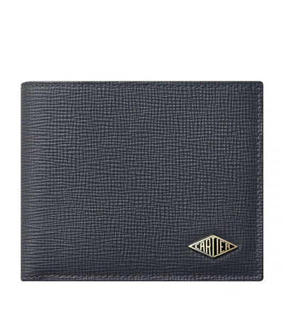Cartier Leather Losange Bifold Wallet In Blue