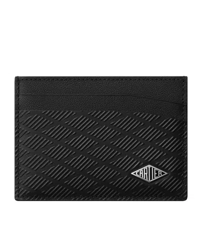 Cartier Leather Losange Card Holder In Black