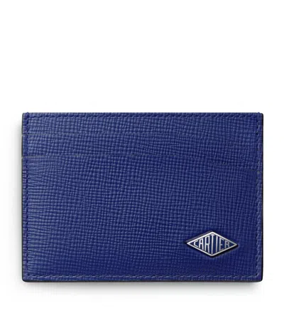 Cartier Leather Losange Double Card Holder In Gray