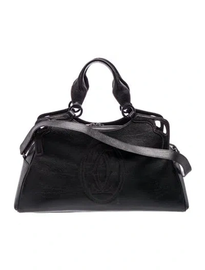 Pre-owned Cartier Leather Marcello In Black